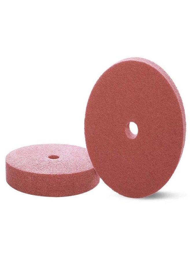 Lekshika Non-Woven Abrasive Polishing Wheel - 150 mm x 25 mm | Grinding & Finishing Wheel for Metal, Wood, Stainless Steel - Maroon, Fine Grit - U1 - Image 1
